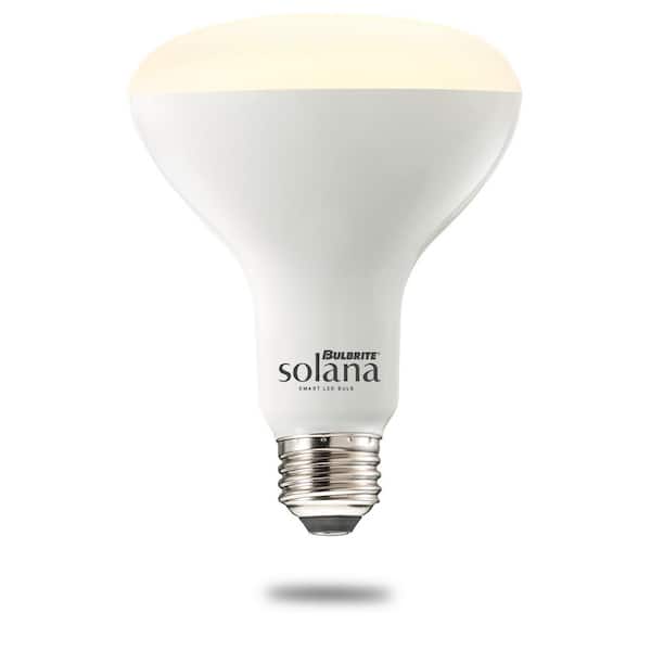Solana 65-Watt Equivalent BR30 Dimmable Smart Wi-Fi Connected LED Light Bulb White (1-Bulb)