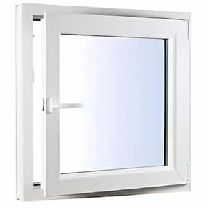 36 in. x 42 in. Elite Euro White Double-Pane Vinyl Tilt/Turn Window with Right Inward Swing