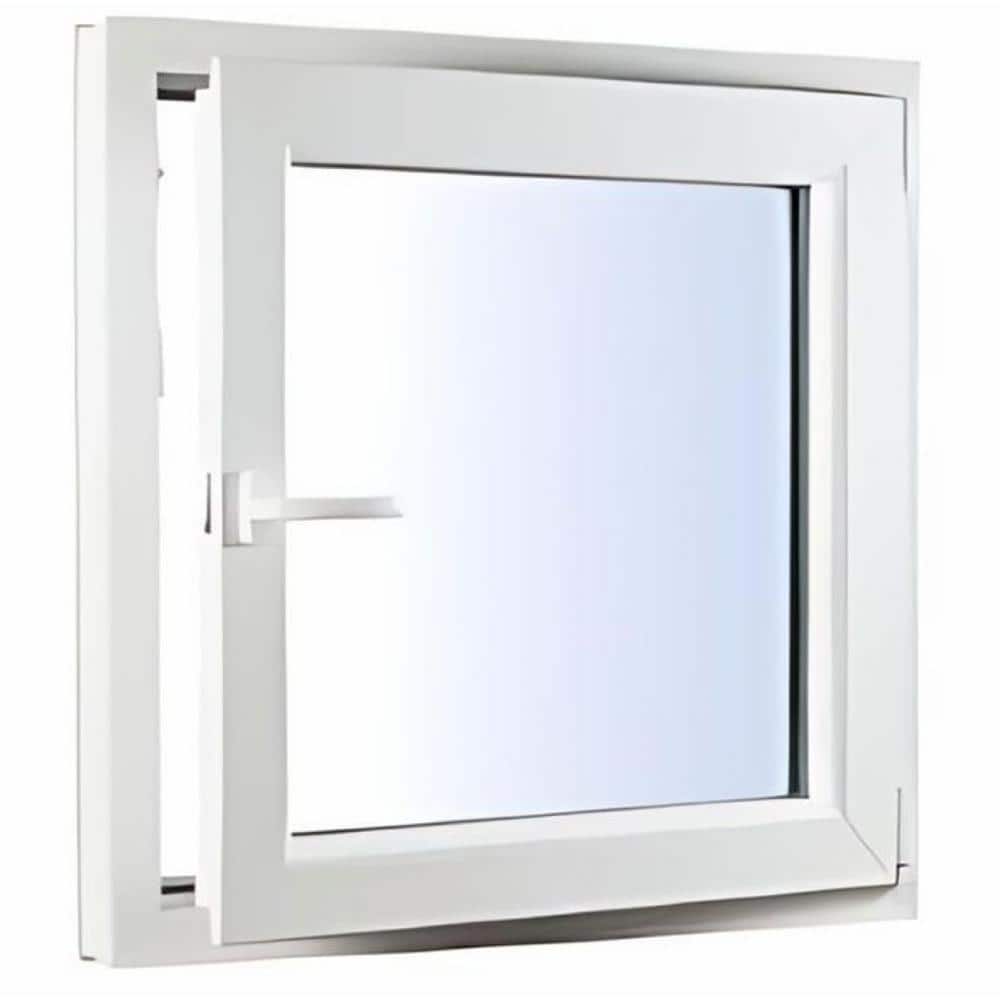 Elite Euro Black and White Double-Pane Vinyl Tilt/Turn Window