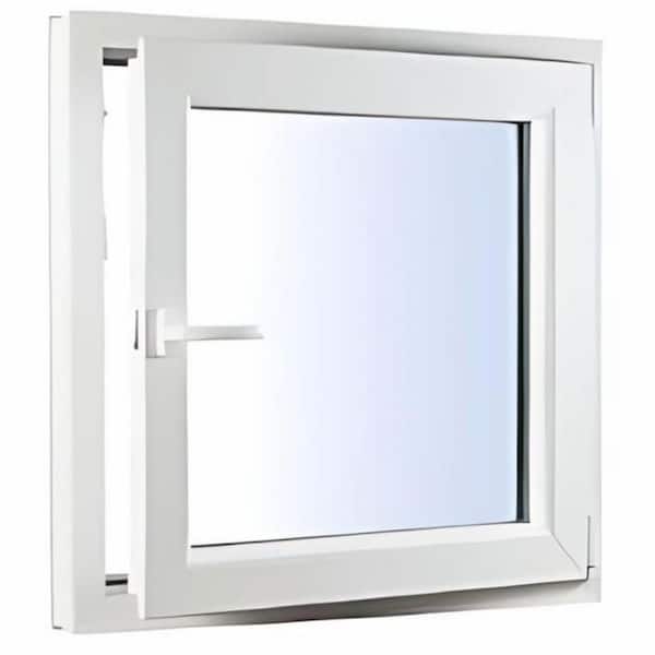 36 in. x 48 in. Elite Euro White Double-Pane Vinyl Tilt/Turn Window with Screen and Right Inward Swing