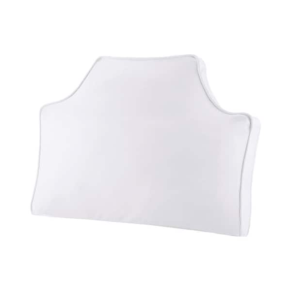 Intelligent Design White Cotton 100% Oversized Headboard 34 in. W x 26 in. L x 2 in. D Canvas Pillow
