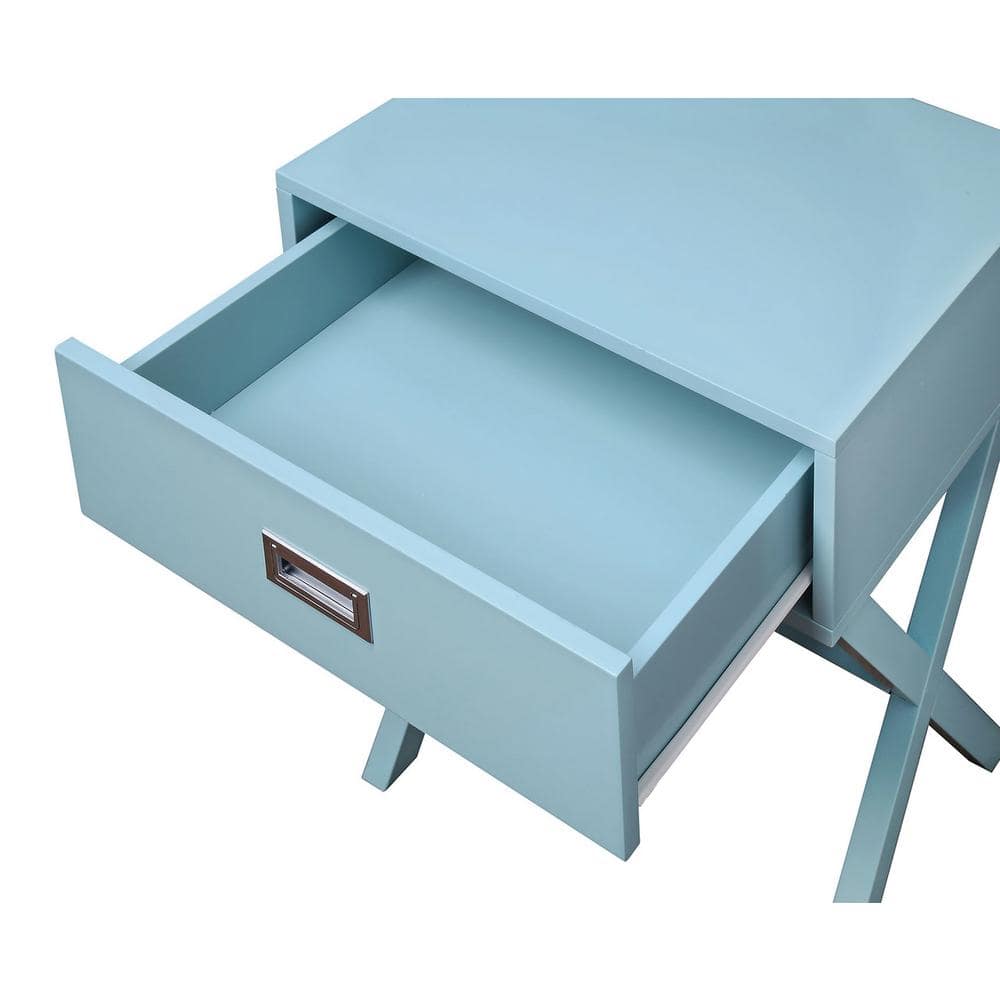 Landon Sea Foam 19" Modern Storage End Table