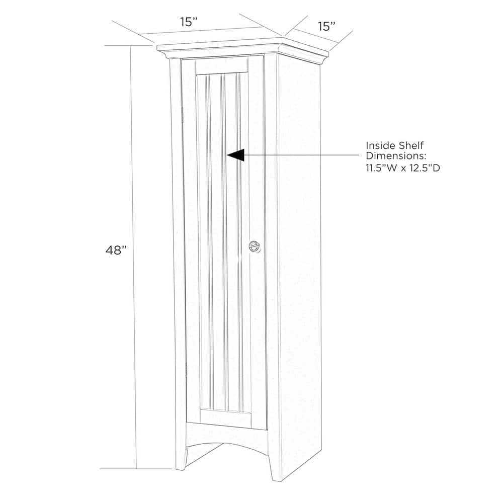 Black One Door Adjustable Shelving Storage Pantry