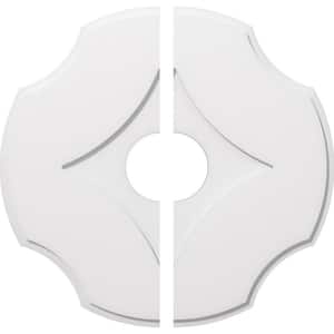 1 in. P X 9-3/4 in. C X 28 in. OD X 6 in. ID Percival Architectural Grade PVC Contemporary Ceiling Medallion, Two Piece