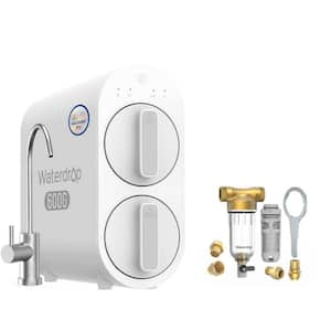 All-in-One Water Treatment Set: G2P600 Tankless 3-Stage RO Filtration System and Whole House Spin Down Sediment Filter