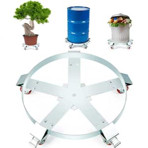 55 Gal. Heavy Duty Drum Dolly 1250 lbs. Cap Barrel Dolly Cart with 5 Swivel Casters Wheel, for Warehouse Drum Handling