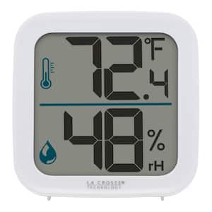 La Crosse Technology 302-1407W Monochromatic Digital Indoor Thermometer with Humidity - White
