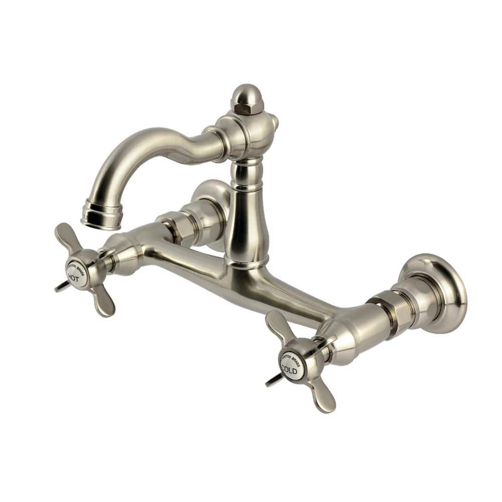 Vintage 2-Handle Wall-Mount Standard Kitchen Faucet in Brushed Nickel price history on PriceWatchPro