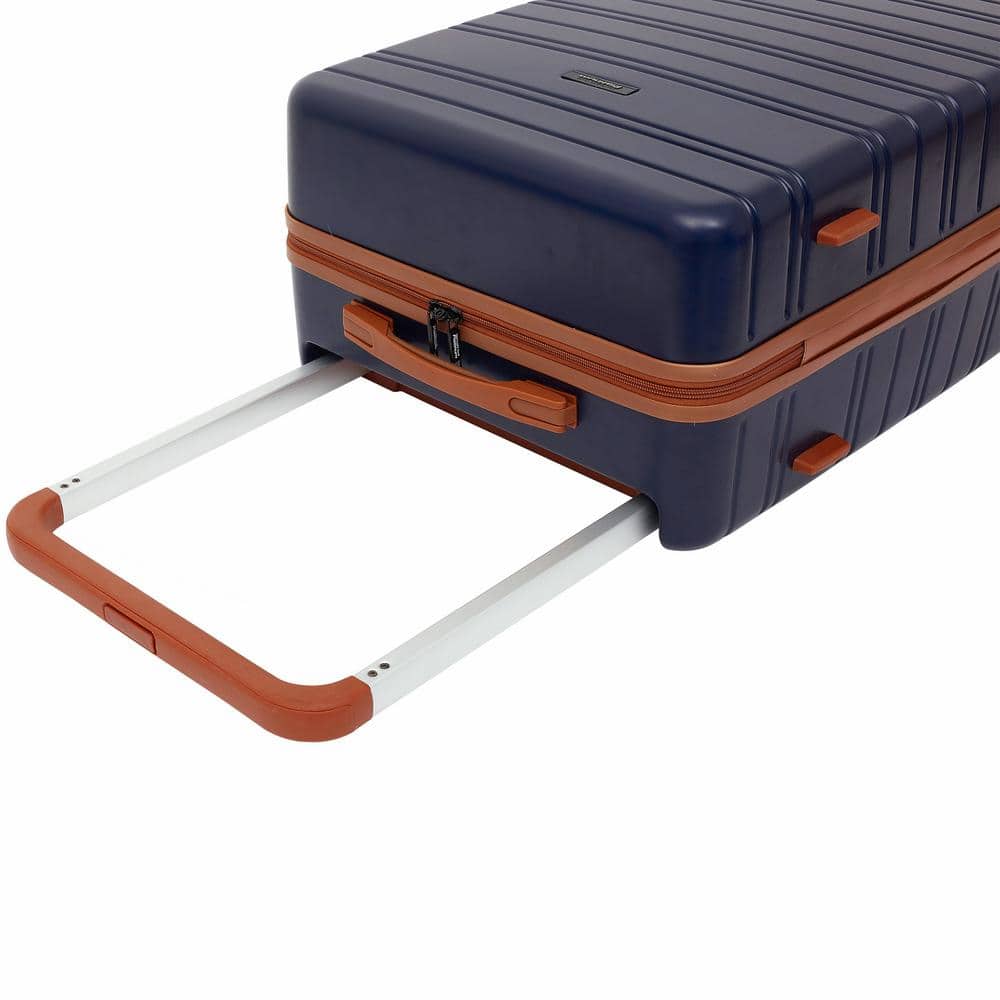 Navy Blue 2-Piece ABS Hard Shell Spinner Luggage Set