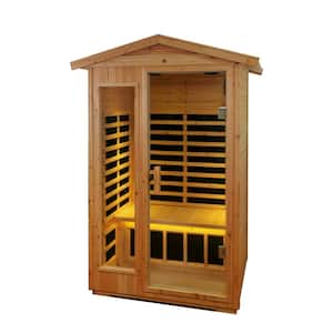 2-Person Sauna with Bluetooth Audio, LCD Display and Button Control