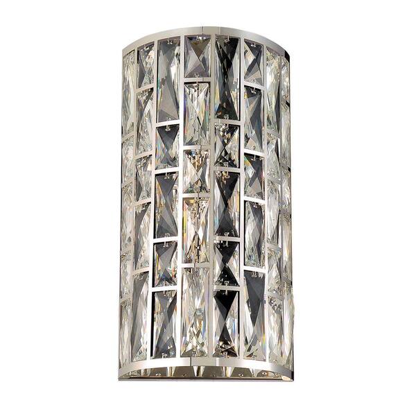 Eurofase Lusso Collection 2-Light Chrome Wall Sconce