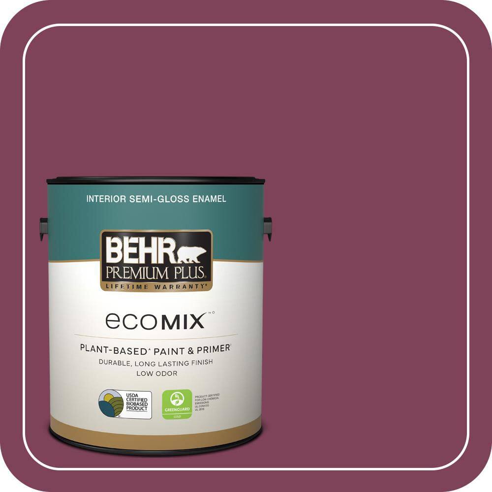 1 gal. Home Decorators Collection #HDC-WR14-12 Cheerful Wine Semi-Gloss EcoMix Plant-Based Interior Paint & Primer price history on PriceWatchPro