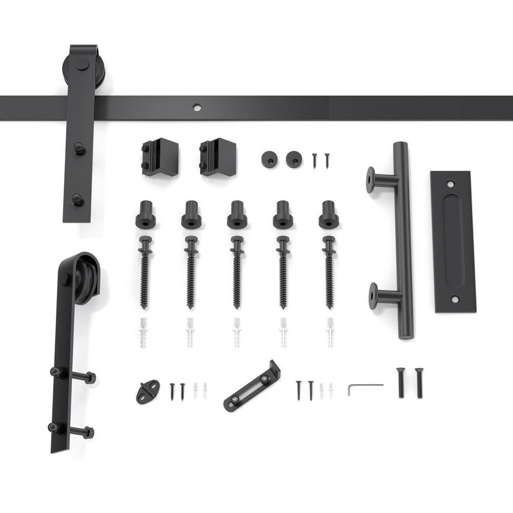 Knotty Wood 48" x 84" Unfinished Sliding Barn Door with Hardware Kit