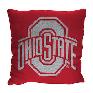 NCAA Ohio State Invert Double Sided Jacquard Throw Pillow