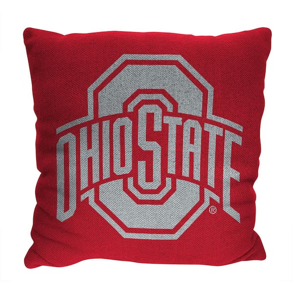 THE NORTHWEST GROUP NCAA Ohio State Invert Double Sided Jacquard Throw Pillow