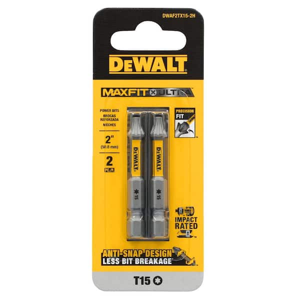 Juego De 2 Puntas Torx T15 Impact Ready De Dewalt - ¡Listas Para Usar Con Atornillador De Impacto!