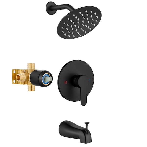 Unbranded Single-Handle Claw Foot Tub Faucet with Shower in. Matte Black