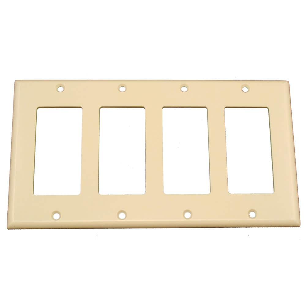 4-Gang Light Almond Decora/Rocker Plastic Standard Wall Plate (1-Pack) 80412-T price history on PriceWatchPro