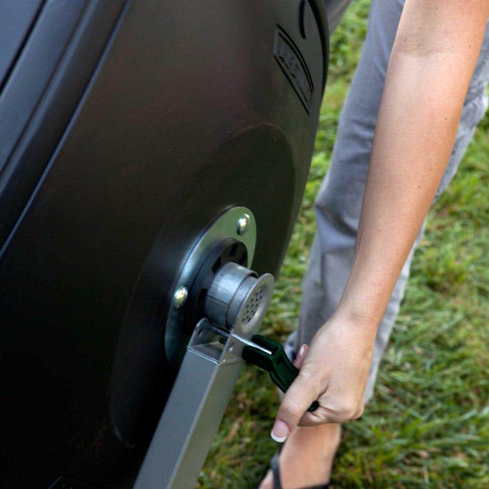 100 Gallon Black Polyethylene Dual Bin Outdoor Compost Tumbler