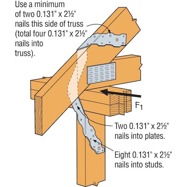 H7 16-Gauge ZMAX Galvanized Hurricane Tie