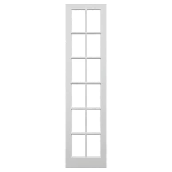 Builders Choice 24 in. x 96 in. Solid Core 12-Lite Clear Glass TDL Ovolo Sticking Primed Wood Interior Door Slab