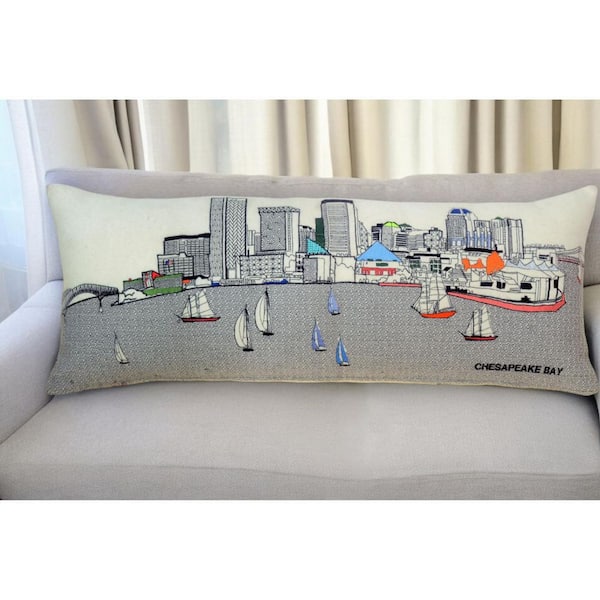 HomeRoots Cream Solid Polyester 14 in. x 35 in. Throw Pillow