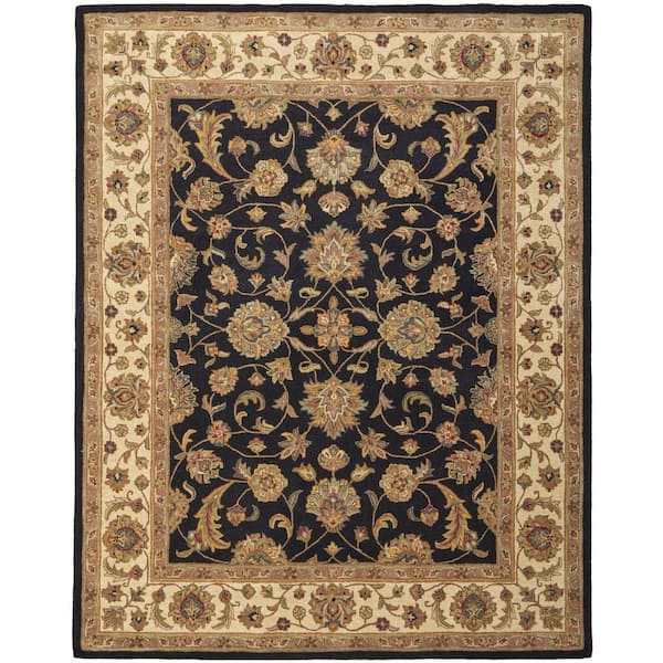 Black 8 x 10 ft. Tufted Oriental Rectangle Indoor Area Rug