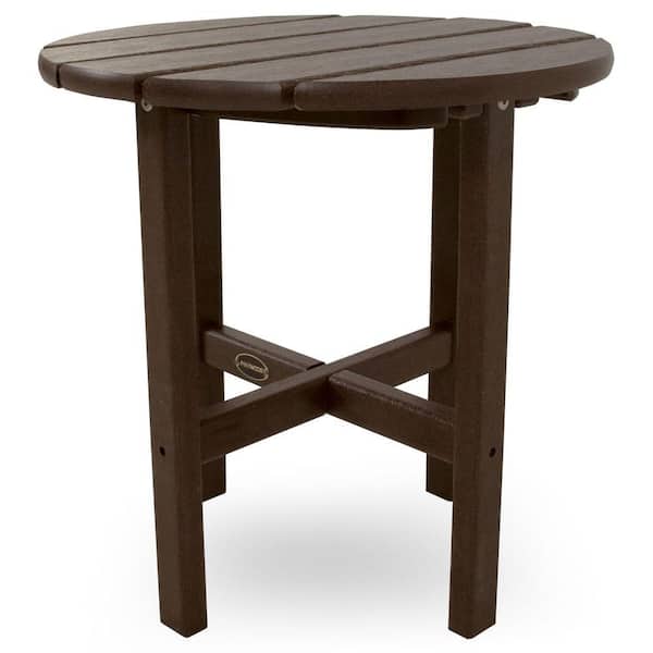 Mahogany Round Patio Side Table Rst18ma, Polywood Console Table