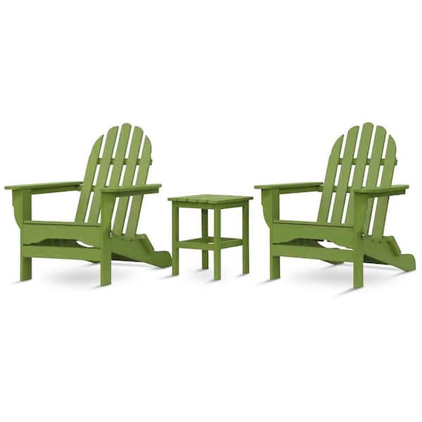 DUROGREEN Icon Lime Recycled Plastic Folding Adirondack Chair with