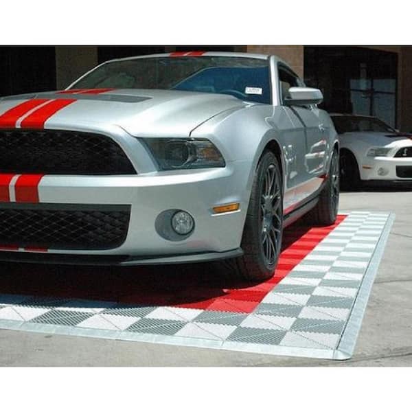 4.5 in. x 2.75 in. Pearl Silver Polypropylene Corner Edging for Diamondtrax Home Modular Flooring (4-Pack)