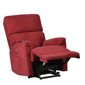 Red Fabric Power Lift Massage Chair