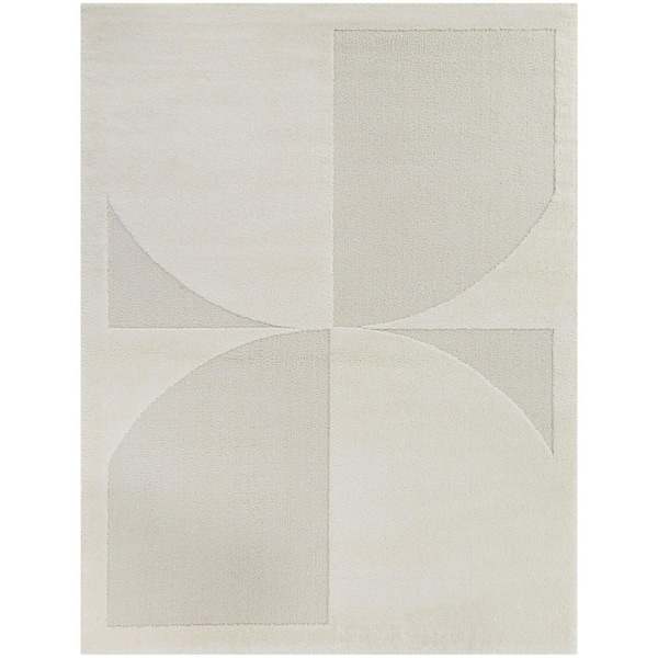 BALTA Ralph Cream 5 ft. 3 in. x 7 ft. Geometric Area Rug