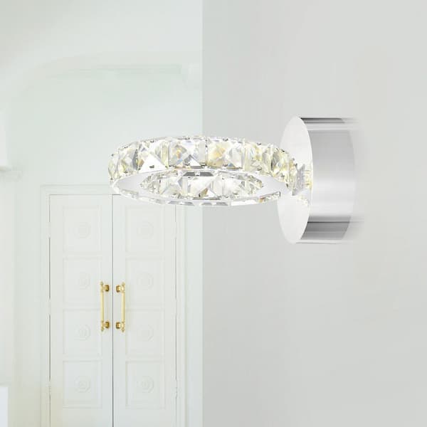 Ring LED Wall Sconce With Chrome Finish