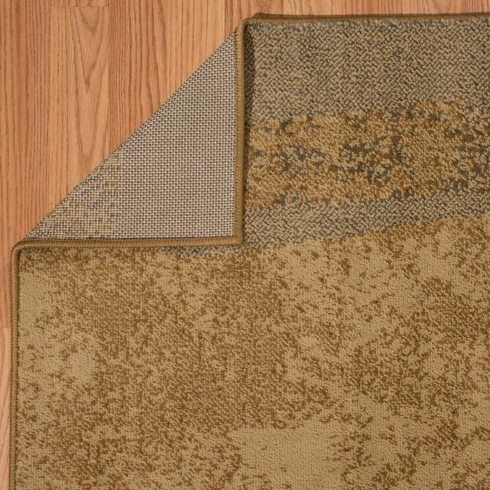 Shadows Brown and Beige Rectangular Polypropylene Area Rug 2' x 3'