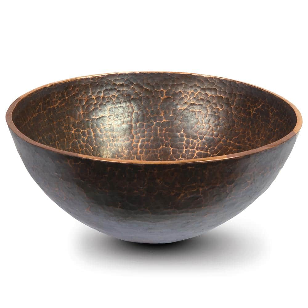 13" Round Hand Forged Copper Vessel Sink