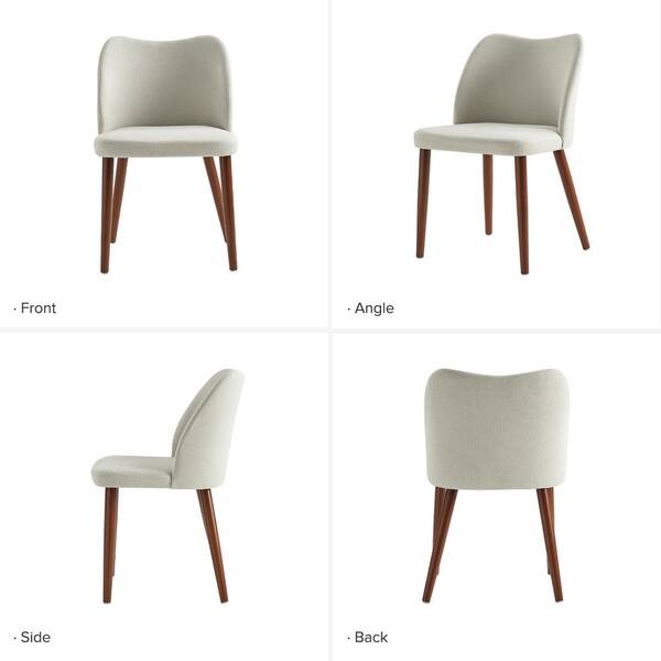 JAYDEN CREATION Eliseo Grey Modern Upholstered Dining Chair