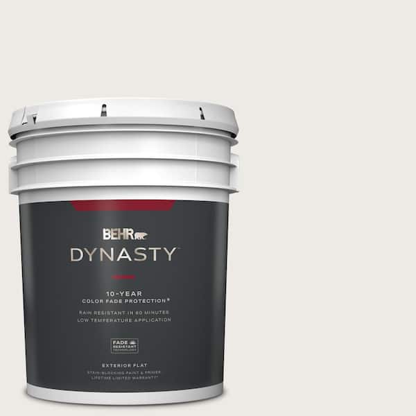 BEHR DYNASTY 5 gal. #750A-1 Chalk Color Flat Exterior Stain-Blocking Paint & Primer