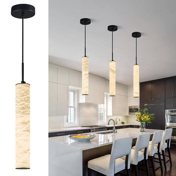 ZHLWIN Natural Alabaster 10W 1-Light Black 3-Pack 4000K Integrated