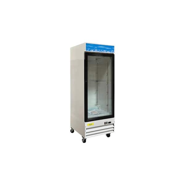 Elite Kitchen Supply 28.3 in. 23 cu. ft. Commercial One Glass Door Cooler Refrigerator ESM-16RS White
