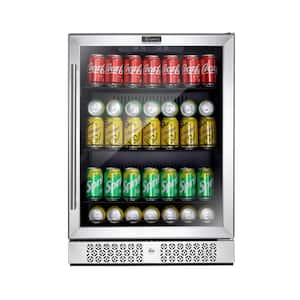 30 in. Dual Zone 6.3 cu. ft. Capacity 33-Bottle Wine Cooler and 96-Can Beverage Cooler Refrigerator in Stainless Steel