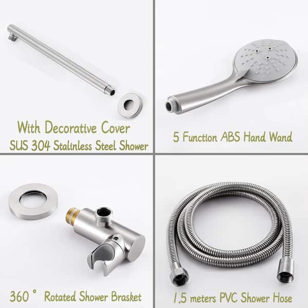 Stainless Steel Concealed Shower Wall Pipe, Connecting Rod Shower