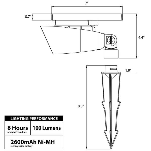 Feit Electric 3010303 4 in. Onesync Solar Power Metal Square Hanging Pathway Light Bronze