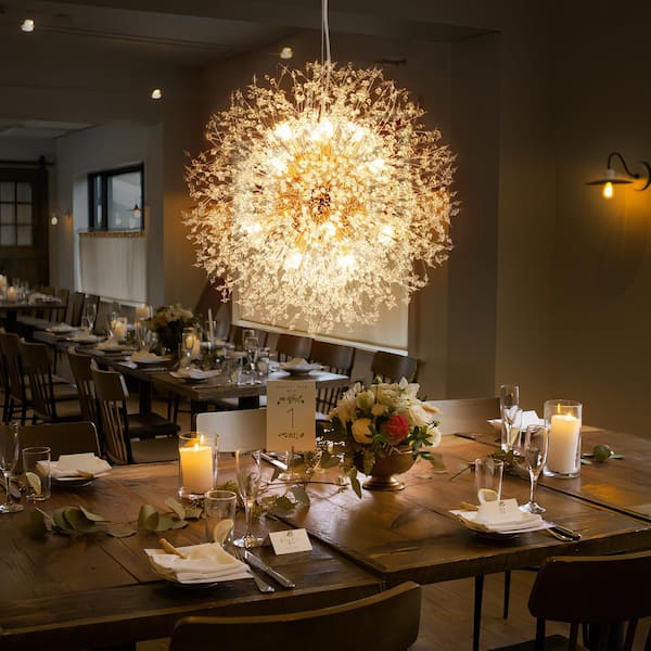 Barton 16-Light Gold Crystal Unique Sphere Chandelier