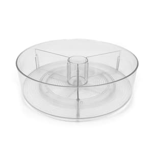 PP 11.25 in. Fridge Turntable Organizer with Dividers