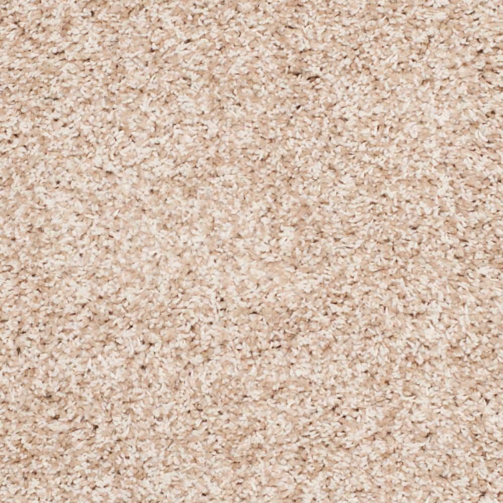 Santa Monica Beige Shag Rug, 4' x 6', Synthetic Blend