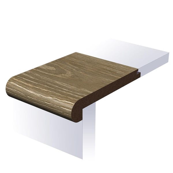 Vast Citadel Flush Stair Nose 0.95 in. T x 4.47 in. W x 94 in. L Smooth Wood Look Laminate Moulding/Trim