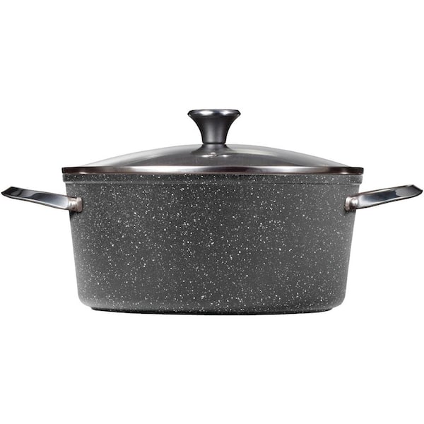 Starfrit The Rock 6-Piece Aluminum Nonstick Cookware Set in Black Speckle  843631126226 - The Home Depot