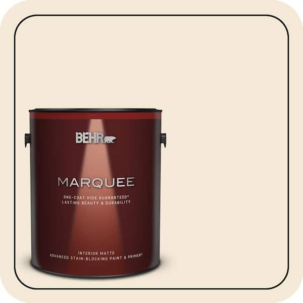 BEHR MARQUEE 1 gal. 13 Cottage White Matte Interior Paint with Primer