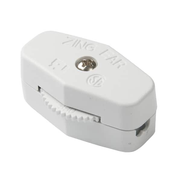 Gardner Bender Heavy Duty Cord Switch SPST White 3A 250VAC/6 A 125VAC (Case of 5)
