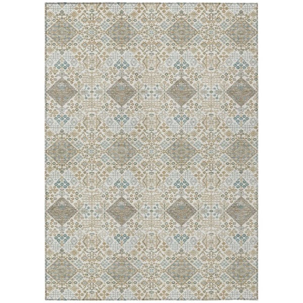 Chantille Machine Washable Indoor/Outdoor Abstract ACN2477 Ivory 3 ft. x 4 ft. Area Rug